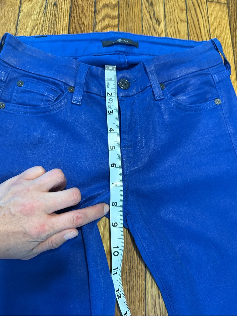 7 For All Mankind The Skinny Cobalt Blue Skinny Jeans - Picture 8 of 9